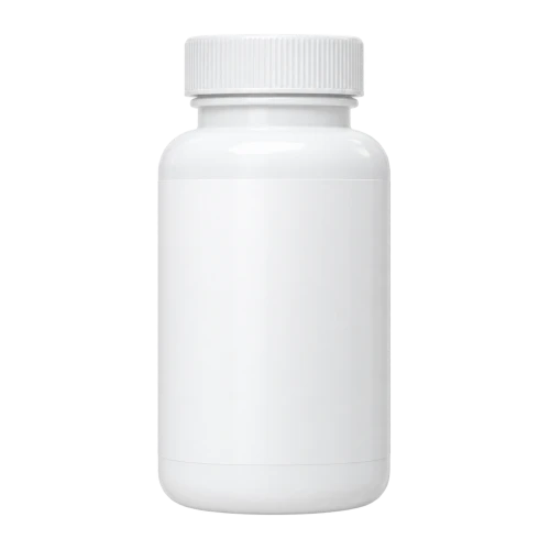 Bote sin marca de cápsulas con un único extracto de morera blanca